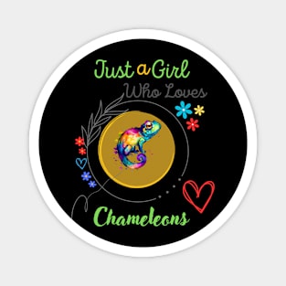 Just A Girl Who Loves Chameleons Magnet